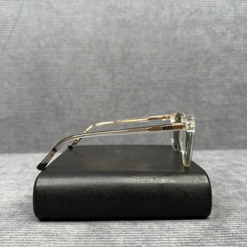 WearMe Pro Nick Sunglasses Clear Frame Green G15 Lens Square W 52-20-145 CLRG15